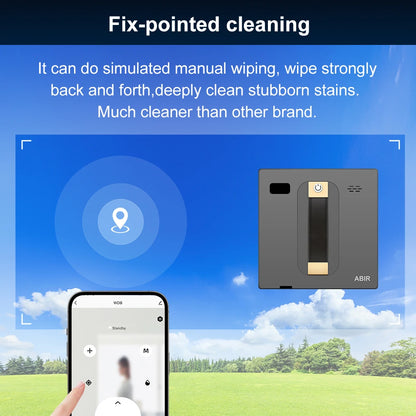 Robot Window Vacuum Cleaner ABIR WD8, Dual Ultrasonic Spray